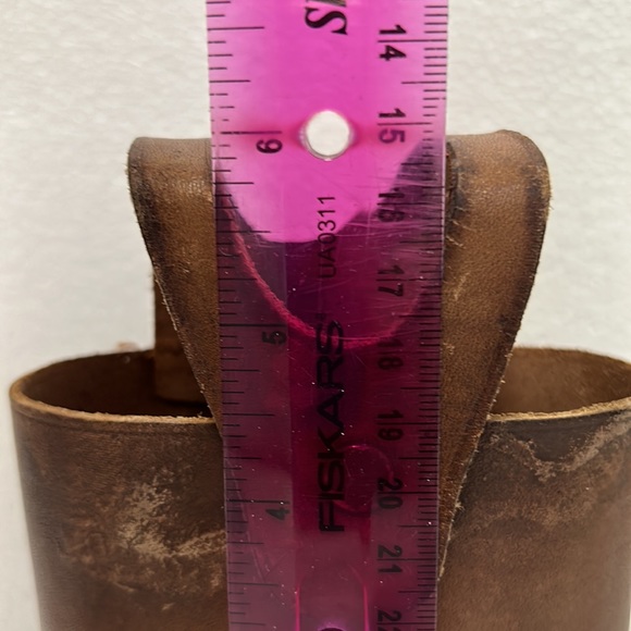 VTG hip flask with genuine English leather - Picture 7 of 8